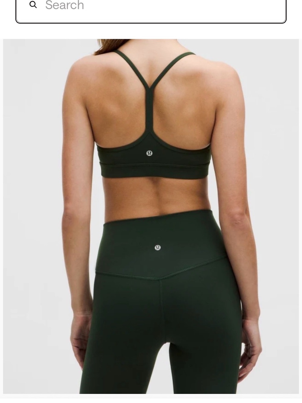 lululemon athletica green Y Nulu Racerback Sports Bra